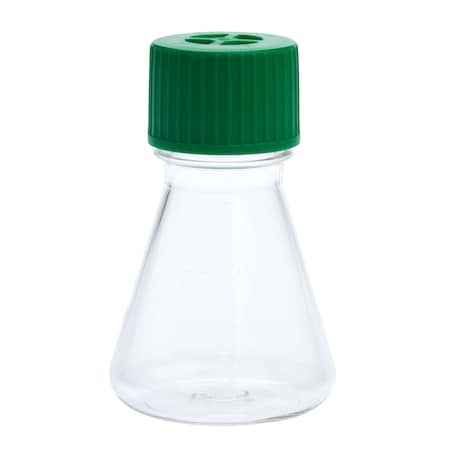 Celltreat Erlenmeyer Flask, Vent Cap, Plain Bottom, PETG, Sterile, 125mL, PK12 229801